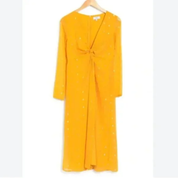nsr orange dress NSR Watercolor Floral Dress